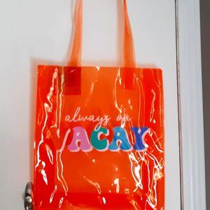 Fierce Orange Tote "Always on VACAY" 🧡 NWT